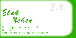 elek neher business card